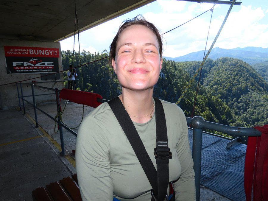 After the bungee jump at Bloukrans