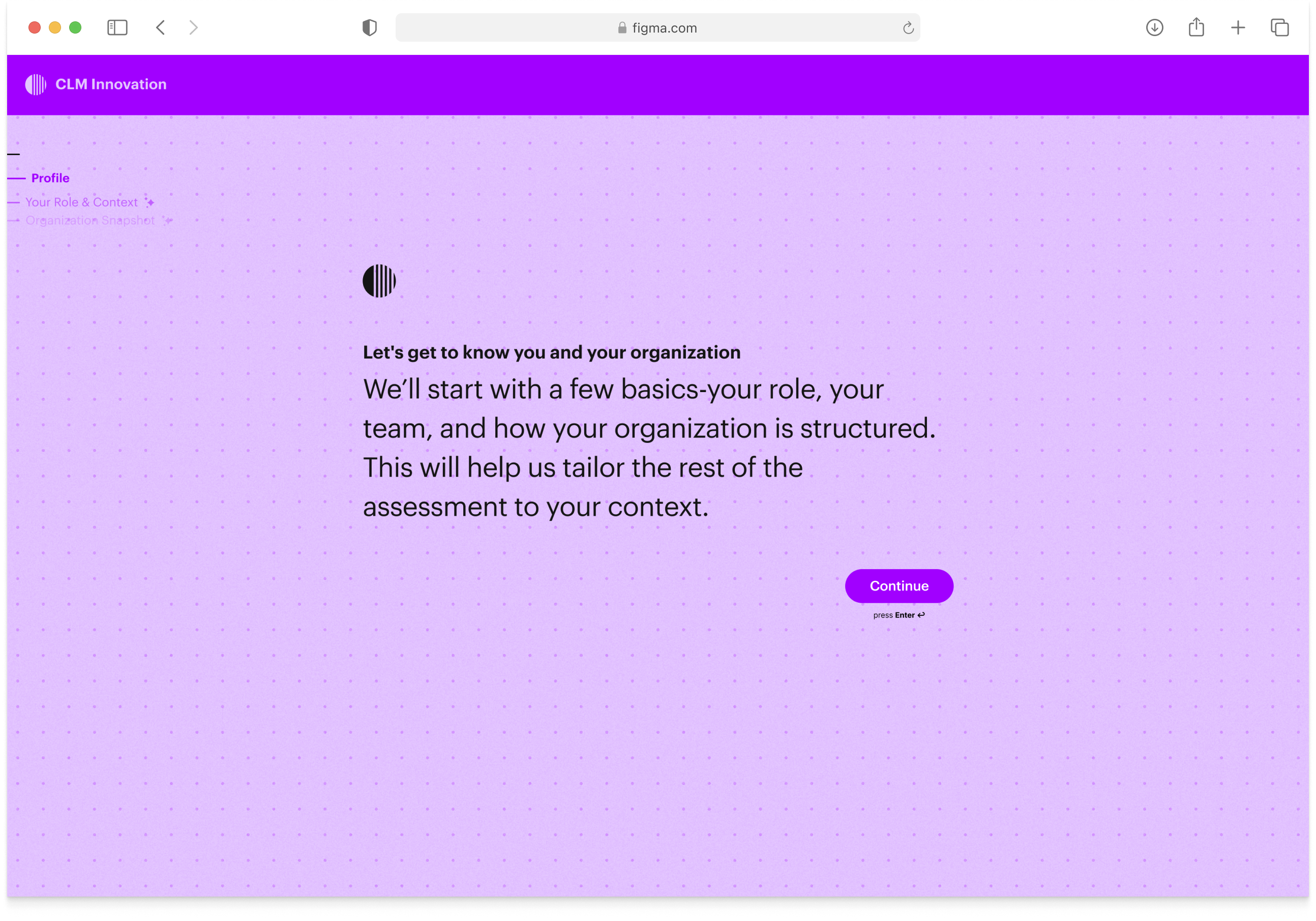 Let's get to know you and your organisation — conversational onboarding that establishes trust before asking anything