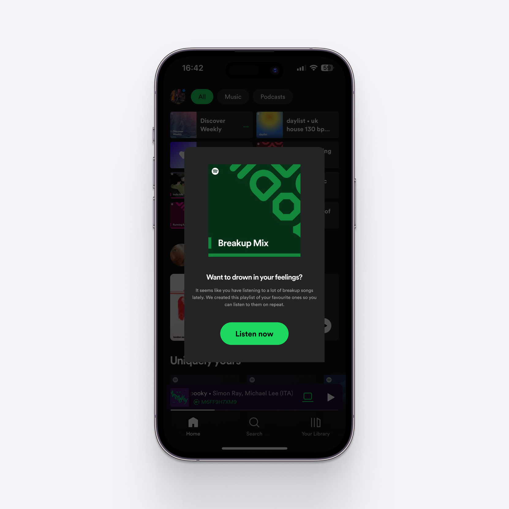 Spotify surfaces songs tied to shared memories.